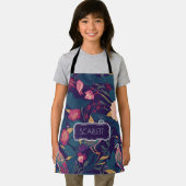 Peacock Bloemen Kleurrijk Gepersonaliseerd Patroon Schort (Insitu)