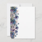 Peacock Bloemen Thema Save The Date Uitnodiging (Achterkant)