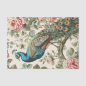 Peacock Bloemen Wallpaper Decoupage Tissuepapier (Voorkant)