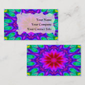 Peacock Bloom-kaarttemplate Visitekaartje (Voorkant / Achterkant)