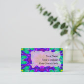 Peacock Bloom-kaarttemplate Visitekaartje (Staand voorkant)