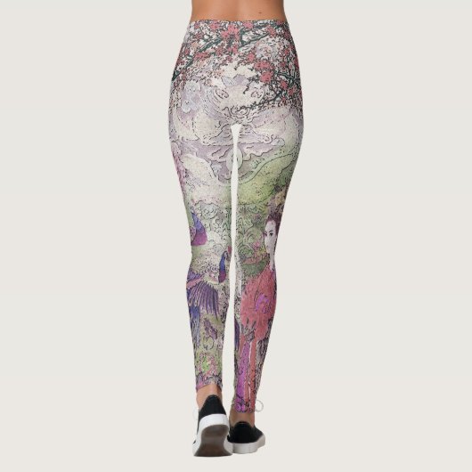 Peacock Blossom en Lotus Bride Leggings (Achterkant)