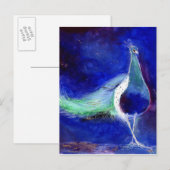 Peacock Blue 2013 Briefkaart (Voorkant / Achterkant)