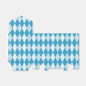 Peacock Blue Argyle Small Diamond Shape Bedankdoosjes (Uitgevouwen)