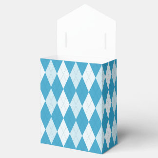 Peacock Blue Argyle Small Diamond Shape Bedankdoosjes