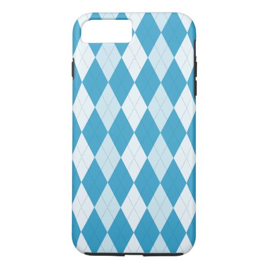 Peacock Blue Argyle Small Diamond Shape Case-Mate iPhone Case (Achterkant)
