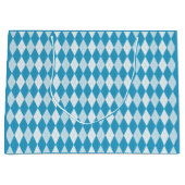 Peacock Blue Argyle Small Diamond Shape Groot Cadeauzakje (Voorkant)