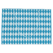 Peacock Blue Argyle Small Diamond Shape Groot Cadeauzakje (Achterkant)