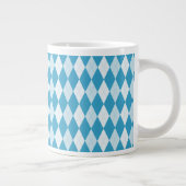 Peacock Blue Argyle Small Diamond Shape Grote Koffiekop (Rechts)