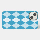 Peacock Blue Argyle Small Diamond Shape iPhone Hoesje (Achterkant horizontaal)