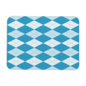 Peacock Blue Argyle Small Diamond Shape Magneet (Horizontaal)