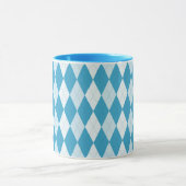 Peacock Blue Argyle Small Diamond Shape Mok (Midden)