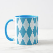 Peacock Blue Argyle Small Diamond Shape Mok (Links)