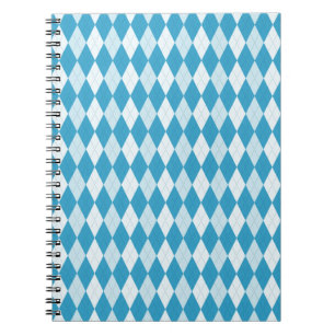 Peacock Blue Argyle Small Diamond Shape Notitieboek