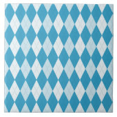 Peacock Blue Argyle Small Diamond Shape Tegeltje (Voorkant)