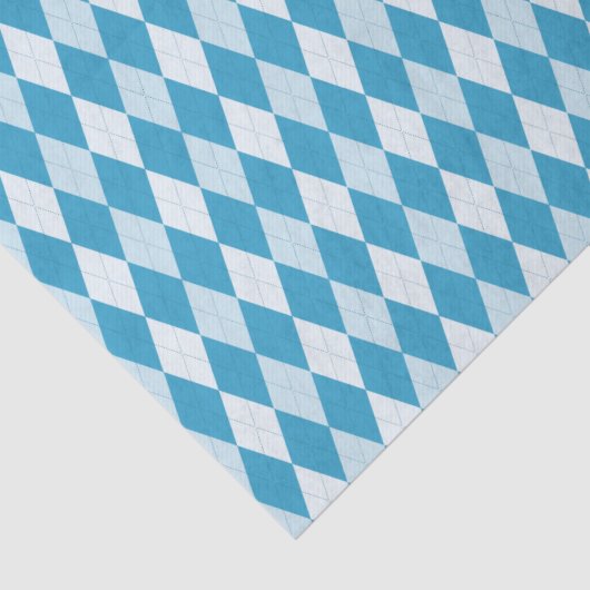 Peacock Blue Argyle Small Diamond Shape Tissuepapier (Detail)