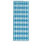 Peacock Blue Argyle Small Diamond Shape Wijn Cadeautas (Voorkant)
