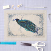 Peacock Blue Bird Lijst Ontkoppeling Tissuepapier (Craft)