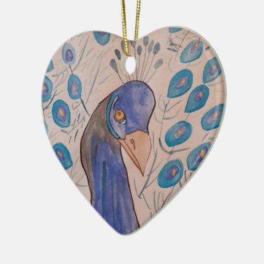 Peacock Blue Ceramic Ornament (Links)