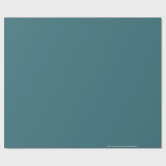 Peacock Blue Dark Aqua Deep Blauwgroen Solid Plain Cadeaupapier (Vlak)