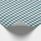 Peacock Blue (Donker Blauwgroen of Aqua) en White Cadeaupapier (Hoek)