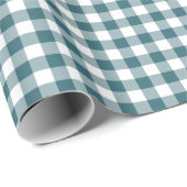 Peacock Blue (Donker Blauwgroen of Aqua) en White Cadeaupapier (Rol Hoek)