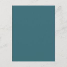 Peacock Blue (donkerblauw of diep Aqua) Solid Colo Briefkaart