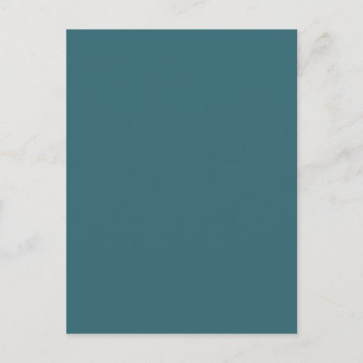 Peacock Blue (donkerblauw of diep Aqua) Solid Colo Briefkaart (Voorkant)