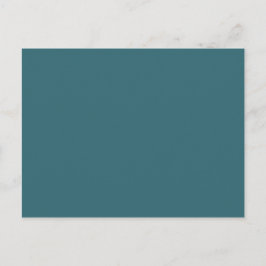 Peacock Blue (donkerblauw of diep Aqua) Solid Colo Briefkaart