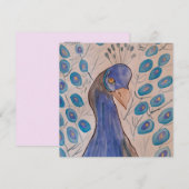 Peacock Blue Flat Wenskaart (Voorkant / Achterkant)