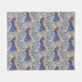Peacock Blue Fleece Deken (Voorkant (Horizontaal))