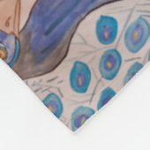 Peacock Blue Fleece Deken (Hoek)