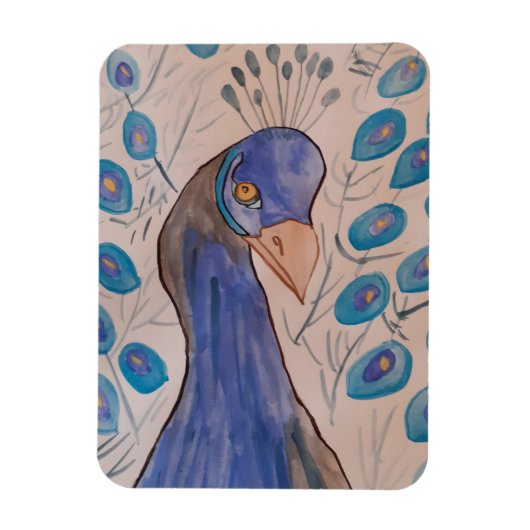 Peacock Blue Flexible Photo Magnet Magneet (Verticaal)