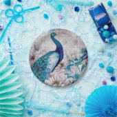 Peacock Blue Garden Paper Bord (Feest)