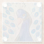 Peacock Blue Glazen Onderzetter (Achterkant)