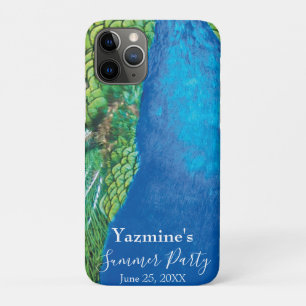 Peacock Blue Green Feather Texture Summer Vibes Case-Mate iPhone Case