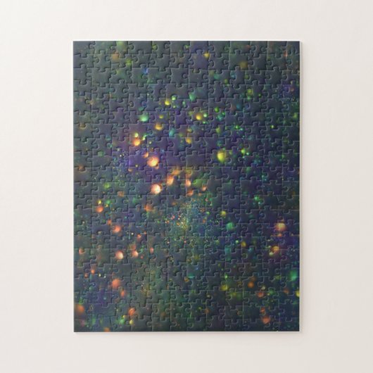 Peacock Blue Green Galactic Glitter Legpuzzel (Verticaal)