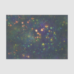 Peacock Blue Green Galactic Glitter Tissuepapier