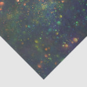Peacock Blue Green Galactic Glitter Tissuepapier (Detail)