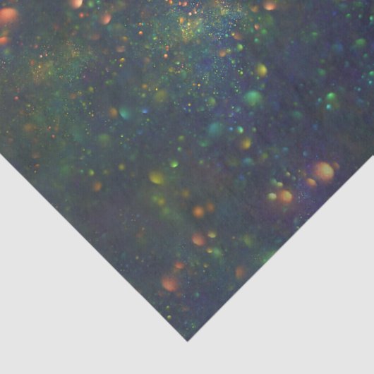 Peacock Blue Green Galactic Glitter Tissuepapier (Detail)