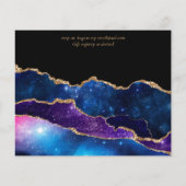 Peacock Blue Green Gold Agate Wedding nodigt CHEAP (Achterkant)