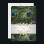 Peacock Blue Green Gold Wedding of Verloving Kaart<br><div class="desc">Weddenschappen of Verlovingen paardenveer Blauwe Groen. Uitnodiging van een partij voor om het even welk evenement. Elegant Wedding Verloving Birthday Party. Pas je aan met je eigen gegevens. Overeenkomende RSVP beschikbaar.Stuur ons gewoon een bericht!.. Birthday Party. Alle gelegenheden Fabulous Elegant Events for Women,  Girls,  Party Invits for all age</div>