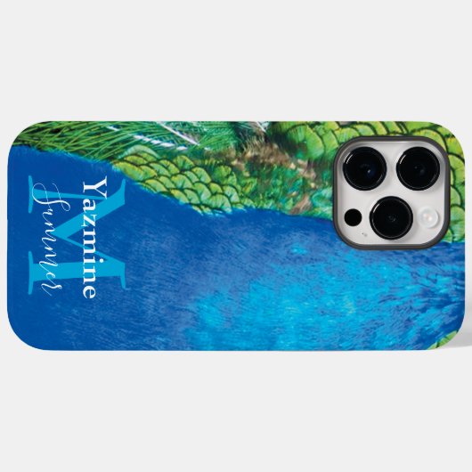 Peacock Blue Green Tones Case-Mate iPhone Case (Achterkant (horizontaal))