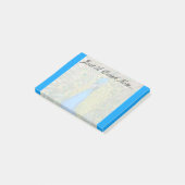 Peacock Blue Head met kleurrijke staartopperen Post-it® Notes (Schuin)