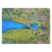 Peacock Blue Head met kleurrijke staartopperen Tafelkleed (Voorkant (Horizontaal))