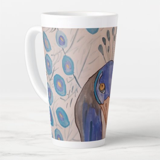 Peacock Blue Latte Mok (Linkerhoek)