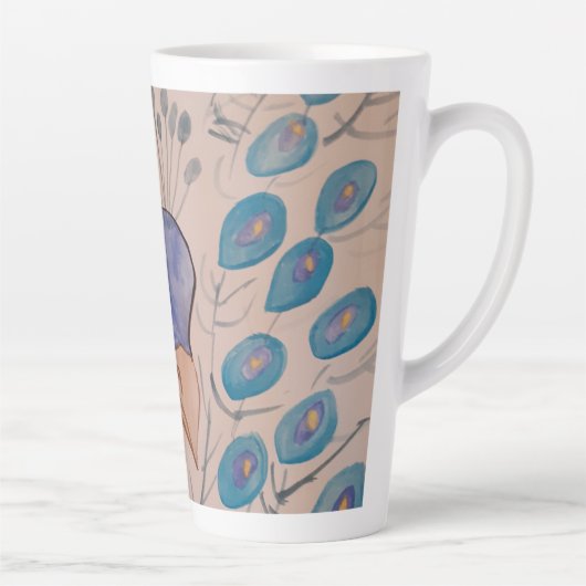 Peacock Blue Latte Mok (Rechts)