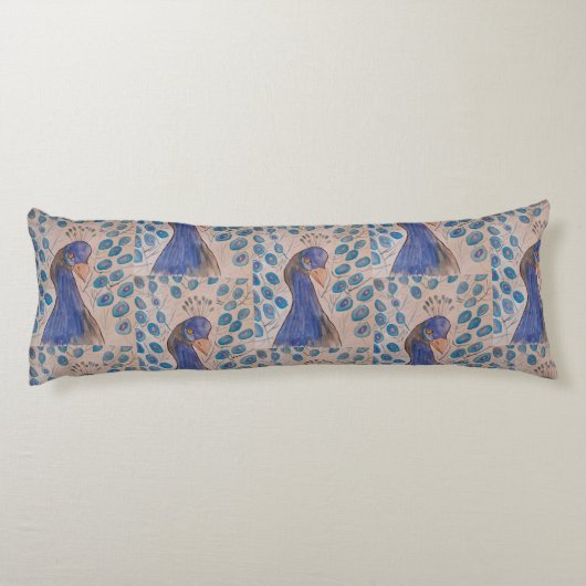 Peacock Blue Lichaamskussen (Achterkant)