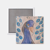Peacock Blue Magnet (Voorkant / Achterkant)