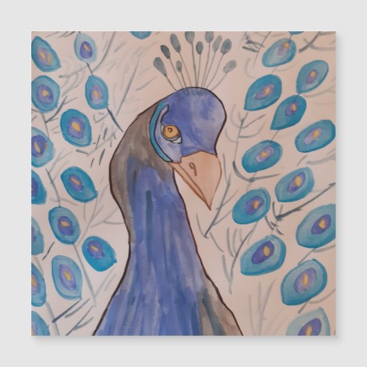 Peacock Blue Magnetic Card (Voorkant)